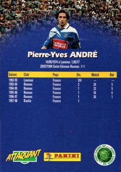 1998-99 Panini Foot Cards 98 #16 Pierre-Yves Andre Back