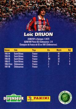1998-99 Panini Foot Cards 98 #40 Loic Druon Back