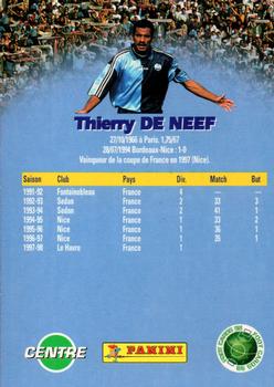 1998-99 Panini Foot Cards 98 #58 Thierry De Neef Back