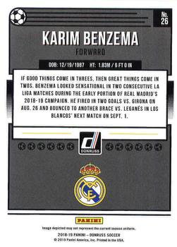 2018-19 Donruss #26 Karim Benzema Back