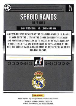2018-19 Donruss #31 Sergio Ramos Back