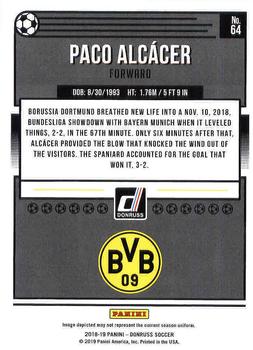 2018-19 Donruss #64 Paco Alcacer Back