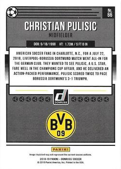 2018-19 Donruss #66 Christian Pulisic Back
