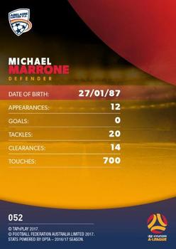 2017-18 Tap 'N' Play Football Australia #052 Michael Marrone Back