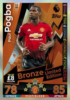 2018-19 Topps Match Attax Premier League - Bronze Limited Edition #LE4B Paul Pogba Front