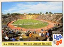 1994 Panini World Cup (International, Black Backs) #14 Stanford Stadium Front