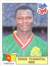 1994 Panini World Cup (International, Black Backs) #135 Dennis Tchantal Nde Front