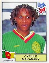 1994 Panini World Cup (International, Black Backs) #139 Cyrille Makanaky Front