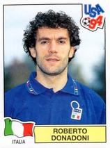 1994 Panini World Cup (International, Black Backs) #312 Roberto Donadoni Front
