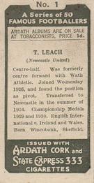 1934 Ardath Famous Footballers #1 Tony Leach Back