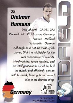 2003 Futera Platinum World Football #35 Dietmar Hamann Back