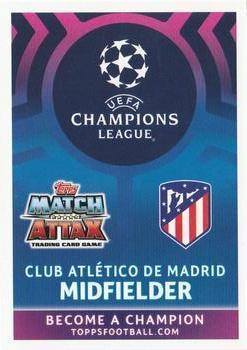 2019 Topps Match Attax UEFA Champions League Road To Madrid 19 #201 Koke Back
