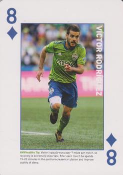 2018 CHI Franciscan Seattle Sounders FC Playing Cards #8♦ Victor Rodriguez Front