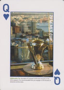 2018 CHI Franciscan Seattle Sounders FC Playing Cards #Q♥ 2016 MLS CUP Front