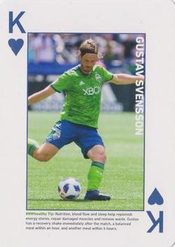 2018 CHI Franciscan Seattle Sounders FC Playing Cards #K♥ Gustav Svensson Front