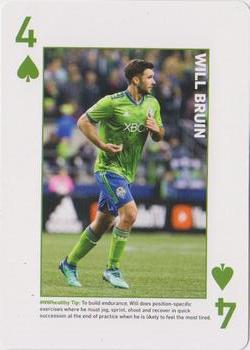 2018 CHI Franciscan Seattle Sounders FC Playing Cards #4♠ Will Bruin Front