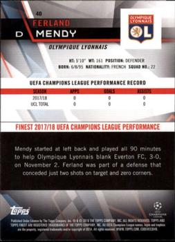 2018-19 Finest UEFA Champions League - Red Refractor #40 Ferland Mendy Back