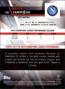 2018-19 Finest UEFA Champions League - Red Refractor #54 Marek Hamšík Back