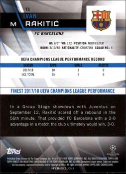 2018-19 Finest UEFA Champions League - Red Refractor #73 Ivan Rakitic Back