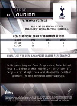 2018-19 Finest UEFA Champions League - SuperFractor #43 Serge Aurier Back