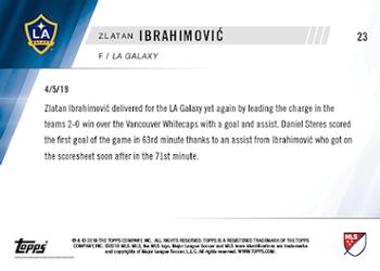 2019 Topps Now MLS #23 Zlatan Ibrahimovic Back