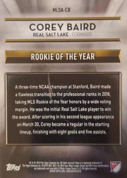 2019 Topps MLS - 2018 MLS Award Winners Black #MLSA-CB Corey Baird Back