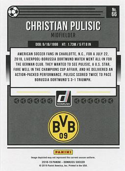 2018-19 Donruss - Press Proof Red #66 Christian Pulisic Back