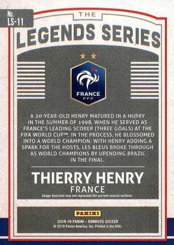 2018-19 Donruss - Legends Series #LS-11 Thierry Henry Back
