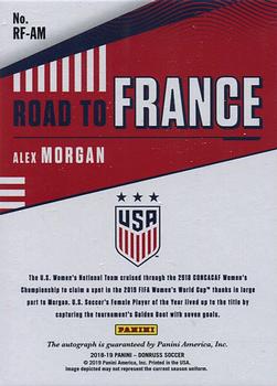 2018-19 Donruss - Road to France Autographs Gold #RF-AM Alex Morgan Back