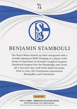 2018-19 Panini Immaculate Collection #13 Benjamin Stambouli Back