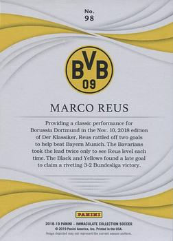 2018-19 Panini Immaculate Collection #98 Marco Reus Back