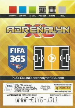 2018-19 Panini Adrenalyn XL FIFA 365 Update Edition #UE6 Rodrigo Back