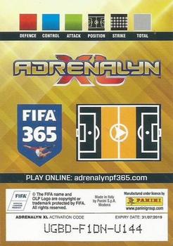 2018-19 Panini Adrenalyn XL FIFA 365 Update Edition #UE92 Jorrit Hendrix Back