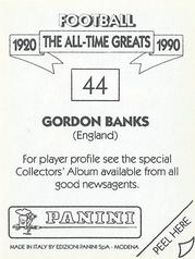 1990 Panini Football The All-Time Greats (1920-1990) #44 Gordon Banks Back