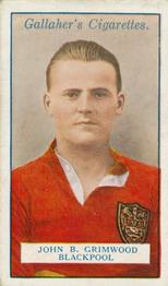 1928 Gallaher Ltd Footballers #96 John B Grimwood Front