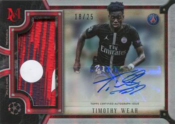 2018-19 Topps Museum Collection UEFA Champions League - Autograph Jumbo Relics Ruby Patch #AJR-TW Timothy Weah Front