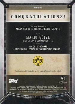 2018-19 Topps Museum Collection UEFA Champions League - Meaningful Material Single Relics #MMSR-MR Marco Reus Back