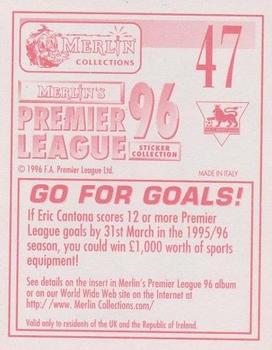 1995-96 Merlin's Premier League 96 #47 Eric Cantona Back