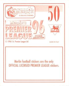 1995-96 Merlin's Premier League 96 #50 Club Programme Back