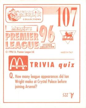 1995-96 Merlin's Premier League 96 #107 Club Emblem Back