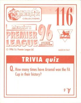 1995-96 Merlin's Premier League 96 #116 Tony Dorigo Back