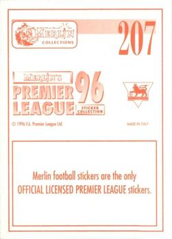 1995-96 Merlin's Premier League 96 #207 Trevor Sinclair Back