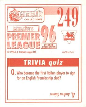 1995-96 Merlin's Premier League 96 #249 David Hughes Back