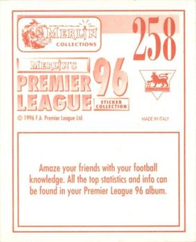 1995-96 Merlin's Premier League 96 #258 Club Programme Back