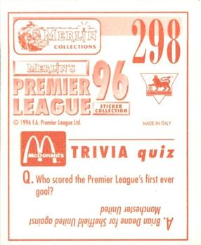 1995-96 Merlin's Premier League 96 #298 Club Emblem Back
