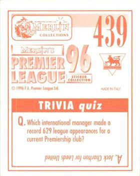 1995-96 Merlin's Premier League 96 #439 Garry Flitcroft Back