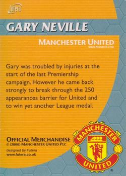 2000 Futera / Nestle Milo Manchester United FC #NNO Gary Neville Back