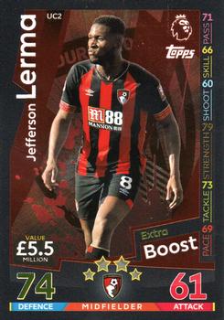 2018-19 Topps Match Attax Premier League Extra - Extra Boost #UC2 Jefferson Lerma Front