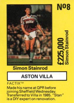 1987 Boss Leisure - Emlyn Hughes' Team Tactix #8 Simon Stainrod Front