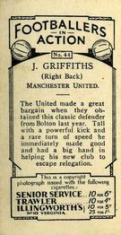 1934 Gallaher Footballers in Action #44 Jack Griffiths Back